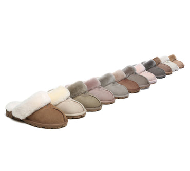 Australian Shepherd® UGG Slippers Double Face Sheepskin Unisex Waffle Scuff