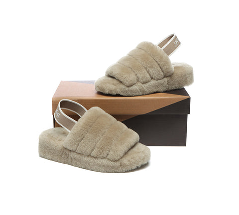 AUSTRALIAN SHEPHERD® UGG Women Fluffy Slides Puffy UGG AUSTRALIAN SHEPHERD