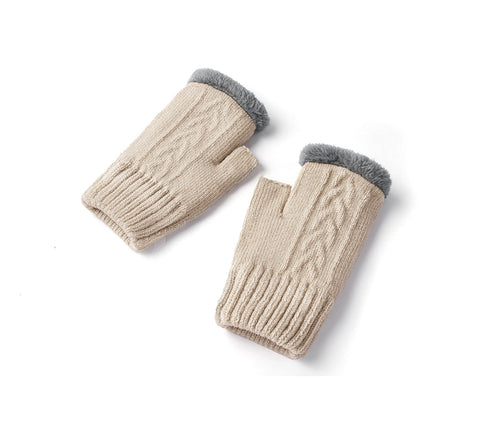 EVERAU® Fingerless Ultra Plush Knit Gloves EVERAU