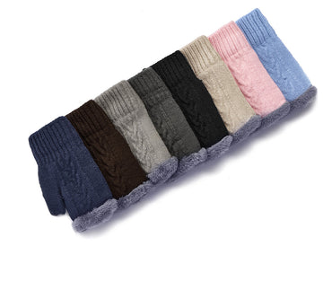 EVERAU® Fingerless Ultra Plush Knit Gloves EVERAU