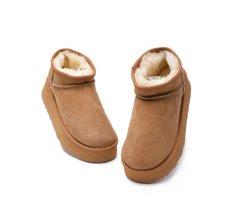 Urban UGG® Australian Made Sheepskin Wool Ankle Boots Ultra Mini Platform