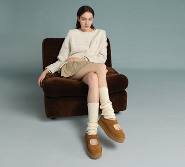 AUSTRALIAN SHEPHERD® UGG Slippers Sheepskin Wool Ankle Platform Carmella UGG AUSTRALIAN SHEPHERD