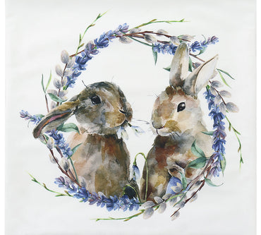 Flannel Bunny Cushion