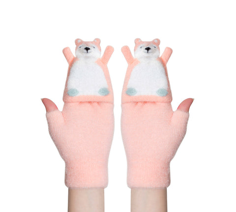 EVERAU® Fingerless Ultra Plush Knit Bearling Gloves