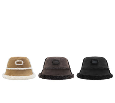 AUSTRALIAN SHEPHERD® Fluffy Sheepskin Wool Bucket Hat Stacea UGG AUSTRALIAN SHEPHERD