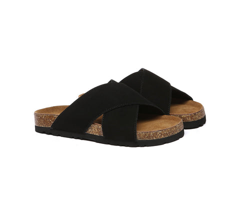 EVERAU® Women Slides Leather Crossover Summer Croia