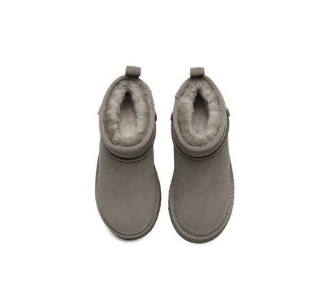 UGG EVERAU® UGG Boots Sheepskin Wool Ankle Chunky Platform Ariel