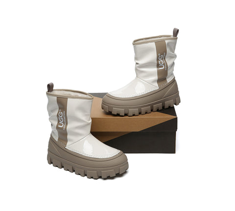 AUSTRALIAN SHEPHERD® UGG Boots Women Sheepskin Wool Waterproof Chunky Wren