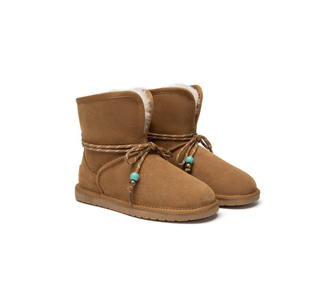 AUSTRALIAN SHEPHERD® UGG Women Sheepskin Wool Lace Up Fashion Boots Carlos UGG AUSTRALIAN SHEPHERD