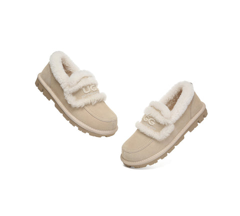 AUSTRALIAN SHEPHERD® UGG Slippers Women Sheepskin Wool Ankle Rilee Loafers