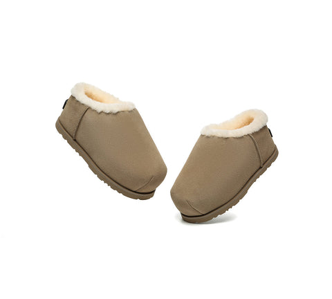 UGG EVERAU® UGG Slippers Sheepskin Wool Chunky Ankle Euro Loaf Pablo