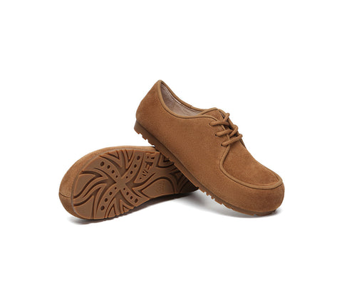 EVERAU® Women Slippers Suede Lace Up Brandon EVERAU