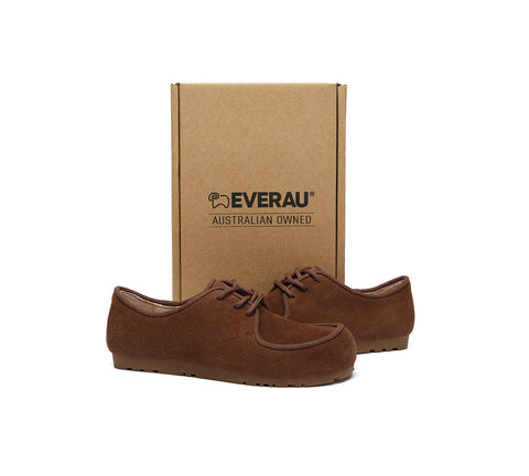 EVERAU® Women Slippers Suede Lace Up Brandon EVERAU