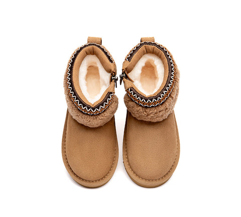 AUSTRALIAN SHEPHERD® Kids UGG Boots Fluffy Collar Brunel UGG AUSTRALIAN SHEPHERD