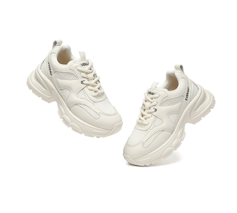 EVERAU® Women Chunky Platform Sneakers Breathable Camille EVERAU