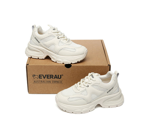 EVERAU® Women Chunky Platform Sneakers Breathable Camille EVERAU