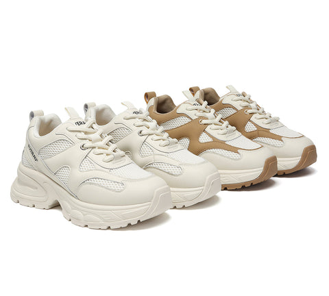 EVERAU® Women Chunky Platform Sneakers Breathable Camille EVERAU