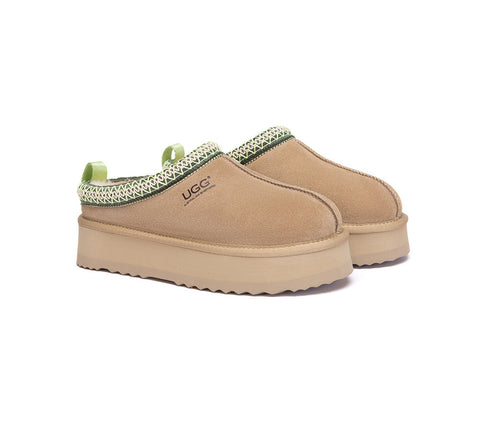 AUSTRALIAN SHEPHERD® UGG Slippers Sheepskin Wool Ankle Tazzy Tay Platform UGG AUSTRALIAN SHEPHERD