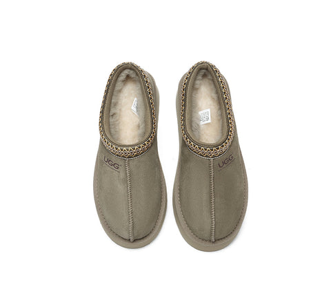 AUSTRALIAN SHEPHERD® UGG Slippers Sheepskin Wool Ankle Platform Tazzy Hippie - UGG EXPRESS