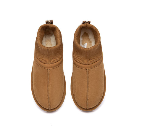 AUSTRALIAN SHEPHERD® UGG Boots Sheepskin Wool Stretchy Ankle Margaret