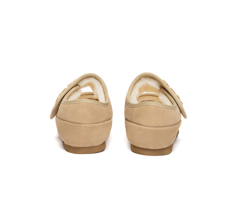 AUSTRALIAN SHEPHERD® UGG Kids Slippers Sheepskin Wool Adjustable Strap Mary Jane Velvi Kids UGG AUSTRALIAN SHEPHERD