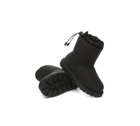 EVERAU® UGG Kids Sheepskin Wool Waterproof Drawstring Boots Sonita