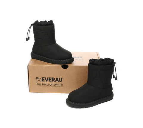 EVERAU® UGG Kids Sheepskin Wool Waterproof Drawstring Boots Sonita