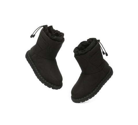 EVERAU® UGG Kids Sheepskin Wool Waterproof Drawstring Boots Sonita