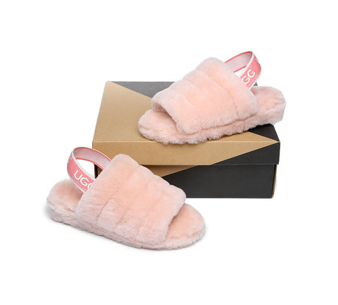 AUSTRALIAN SHEPHERD® UGG Women Fluffy Slides Puffy UGG AUSTRALIAN SHEPHERD