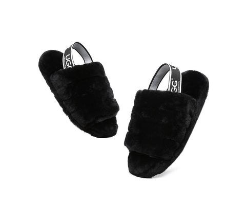 AUSTRALIAN SHEPHERD® UGG Women Fluffy Slides Puffy UGG AUSTRALIAN SHEPHERD