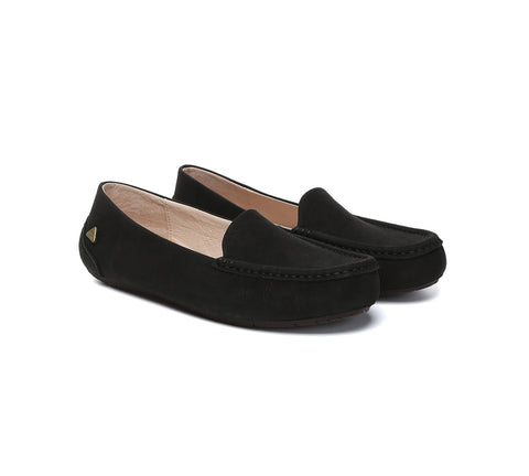 EVERAU® Women Suede Leather Moccasins Chic Soft Driving Loafers Morris EVERAU