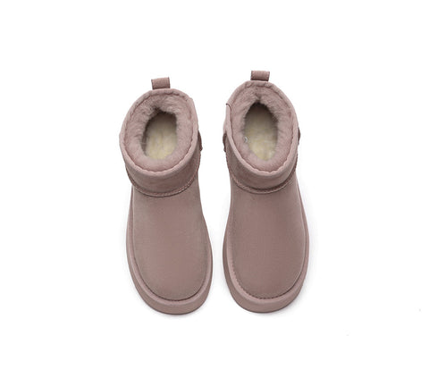 EVERAU® UGG Boots Sheepskin Wool Ankle Ultra Mini Platform