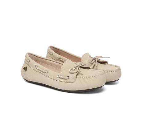 EVERAU® Women Leather Moccasin Loafers Classic Monty EVERAU