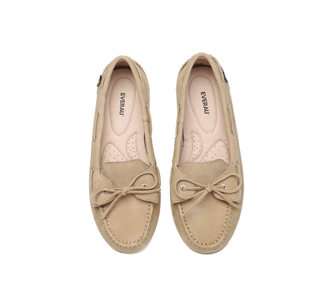 EVERAU® Women Leather Moccasin Loafers Classic Monty EVERAU
