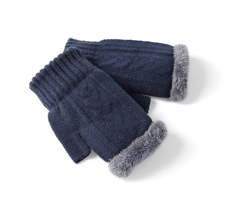 EVERAU® Fingerless Ultra Plush Knit Gloves EVERAU