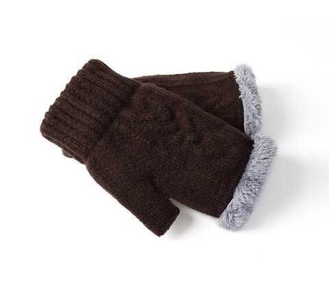 EVERAU® Fingerless Ultra Plush Knit Gloves EVERAU