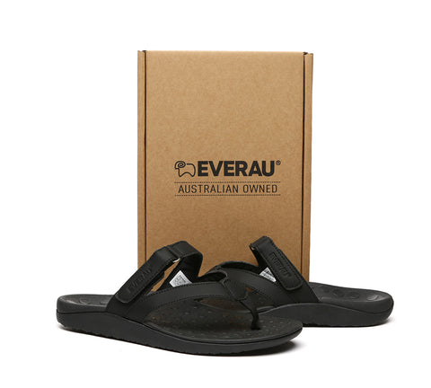 EVERAU® Arch Support Hook and Loop Orthotic Thongs