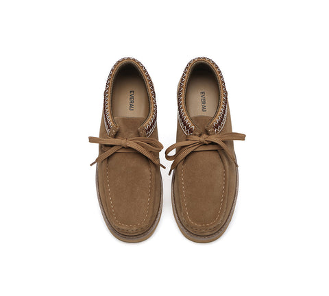 EVERAU® Men Leather Lace Up Casual Shoes Madison