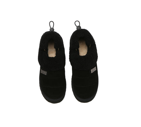 UGG EVERAU® 2-Way Style UGG Slippers Women Removable Wool Strap Drawstring Slingback Platform Paige