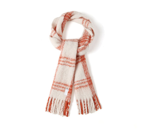 Accessories - Soft Checked Fringed Scarf