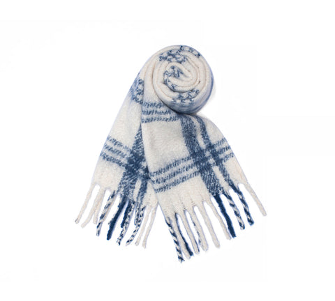 Accessories - TARRAMARRA® Soft Checked Fringed Scarf