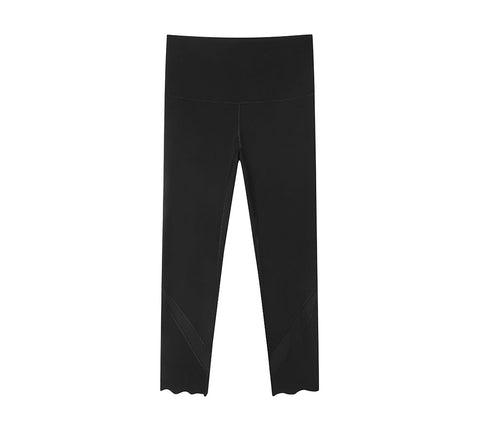 Apparel - High-Rise Scalloped Hem 7/8 Crop Flow Active Legging