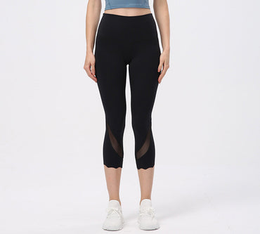 Apparel - High-Rise Scalloped Hem 7/8 Crop Flow Active Legging