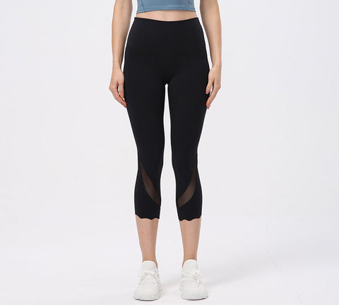 Apparel - High-Rise Scalloped Hem 7/8 Crop Flow Active Legging