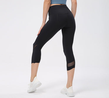 Apparel - High-Rise Scalloped Hem 7/8 Crop Flow Active Legging