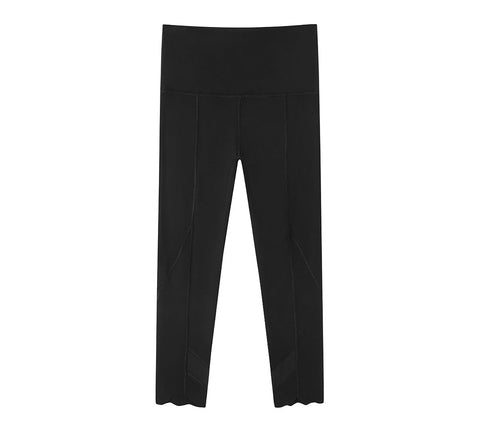 Apparel - High-Rise Scalloped Hem 7/8 Crop Flow Active Legging