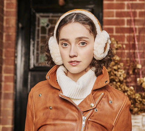 Earmuff - AUSTRALIAN SHEPHERD® UGG Women Sheepskin Wool Earmuff Carol