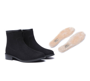 Fashion Boots - Rainboots, Shearling Ankle Gumboots Women Vinia With Wool Insole