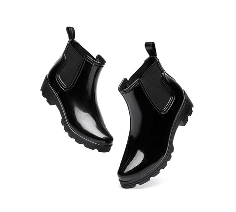 Fashion Boots - UGG Rainboots, Ankle Gumboots Women Vivily With Wool Insole