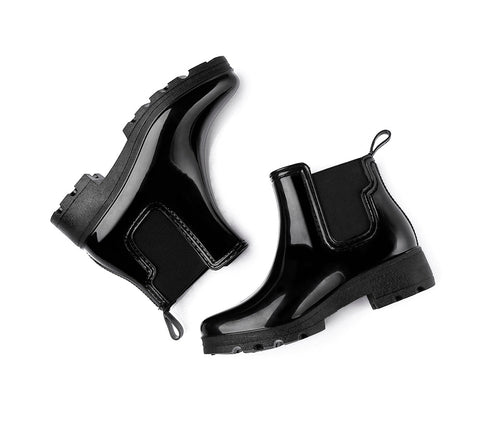Fashion Boots - UGG Rainboots, Ankle Gumboots Women Vivily With Wool Insole